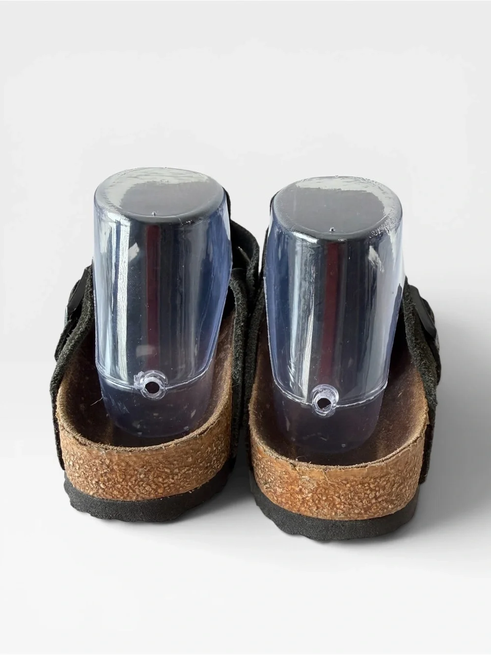 Birkenstock Olive Gray Suede Boston Clogs